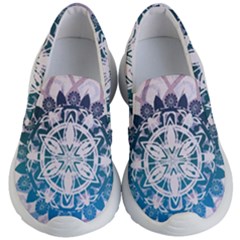 Mandalas Symmetry Meditation Round Kid s Lightweight Slip Ons by Simbadda