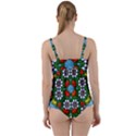 Mandala Background Colorful Pattern Twist Front Tankini Set View2