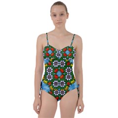 Mandala Background Colorful Pattern Sweetheart Tankini Set by Simbadda