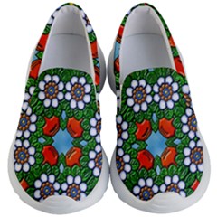 Mandala Background Colorful Pattern Kid s Lightweight Slip Ons by Simbadda