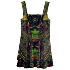 Fractal Art Artwork Design Kids  Layered Skirt Swimsuit