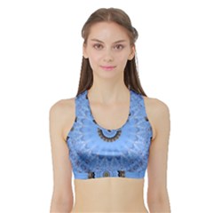 Mandala Graphics Decoration Sports Bra With Border by Simbadda