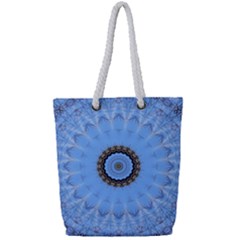 Mandala Graphics Decoration Full Print Rope Handle Tote (small) by Simbadda