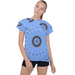 Mandala Graphics Decoration Ruffle Collar Chiffon Blouse