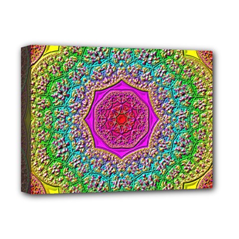 Mandala Tile Background Geometric Deluxe Canvas 16  X 12  (stretched)  by Simbadda