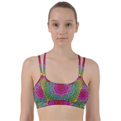 Mandala Tile Background Geometric Line Them Up Sports Bra by Simbadda