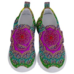 Mandala Tile Background Geometric Velcro Strap Shoes by Simbadda