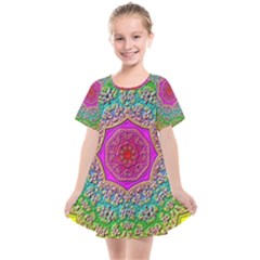 Mandala Tile Background Geometric Kids  Smock Dress