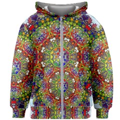 Mandala Pattern Ornaments Structure Kids Zipper Hoodie Without Drawstring