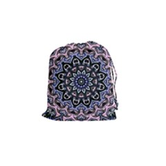 Background Kaleidoscope Abstract Drawstring Pouch (small) by Simbadda