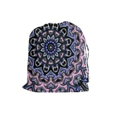 Background Kaleidoscope Abstract Drawstring Pouch (large) by Simbadda