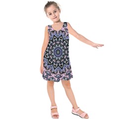 Background Kaleidoscope Abstract Kids  Sleeveless Dress by Simbadda