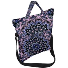 Background Kaleidoscope Abstract Fold Over Handle Tote Bag