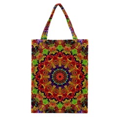 Fractal Mandala Flowers Classic Tote Bag by Simbadda