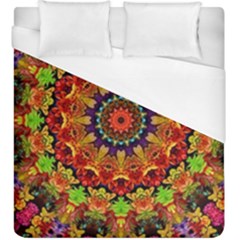 Fractal Mandala Flowers Duvet Cover (king Size)