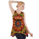 Fractal Mandala Flowers Side Drop Tank Tunic View1