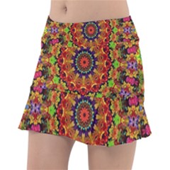 Fractal Mandala Flowers Tennis Skirt