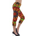 Fractal Mandala Flowers Lightweight Velour Capri Leggings  View4