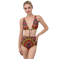 Fractal Mandala Flowers Tied Up Two Piece Swimsuit