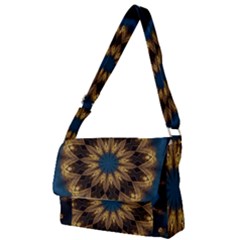 Mandala Kaleidoscope Ornaments Full Print Messenger Bag by Simbadda