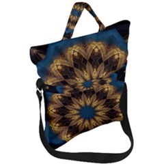 Mandala Kaleidoscope Ornaments Fold Over Handle Tote Bag by Simbadda