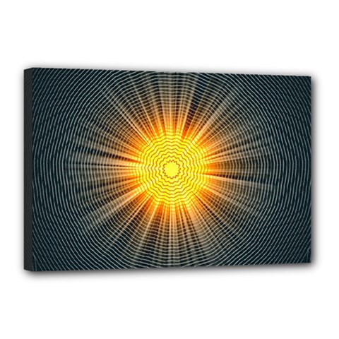 Background Mandala Sun Rays Canvas 18  X 12  (stretched) by Simbadda