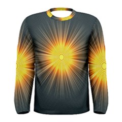 Background Mandala Sun Rays Men s Long Sleeve Tee by Simbadda