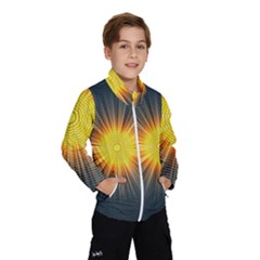 Background Mandala Sun Rays Windbreaker (kids) by Simbadda