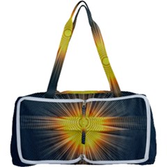 Background Mandala Sun Rays Multi Function Bag by Simbadda