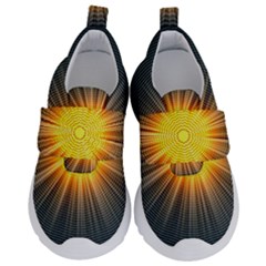 Background Mandala Sun Rays Velcro Strap Shoes by Simbadda