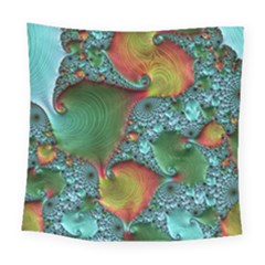 Fractal Art Colorful Pattern Square Tapestry (large) by Simbadda