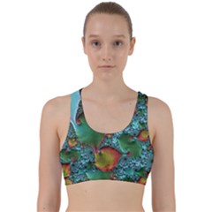 Fractal Art Colorful Pattern Back Weave Sports Bra