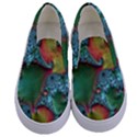 Fractal Art Colorful Pattern Kids  Canvas Slip Ons View1