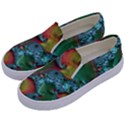 Fractal Art Colorful Pattern Kids  Canvas Slip Ons View2