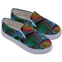 Fractal Art Colorful Pattern Kids  Canvas Slip Ons View3