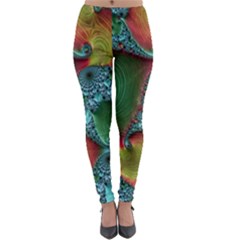 Fractal Art Colorful Pattern Lightweight Velour Leggings