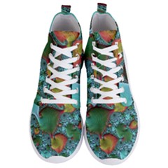 Fractal Art Colorful Pattern Men s Lightweight High Top Sneakers by Simbadda