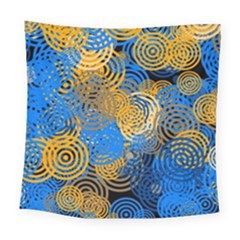 Circle Rings Abstract Optics Square Tapestry (large) by Simbadda