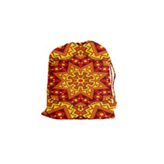 Kaleidoscope Mandala Recreation Drawstring Pouch (small) by Simbadda