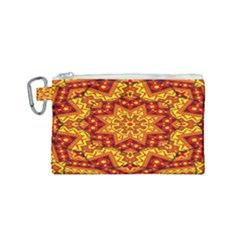 Kaleidoscope Mandala Recreation Canvas Cosmetic Bag (small) by Simbadda