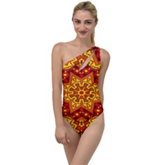 Kaleidoscope Mandala Recreation To One Side Swimsuit by Simbadda