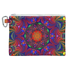 Kaleidoscope Mandala Pattern Canvas Cosmetic Bag (xl) by Simbadda