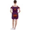 Kaleidoscope Mandala Pattern Ruffle Cut Out Chiffon Playsuit View2