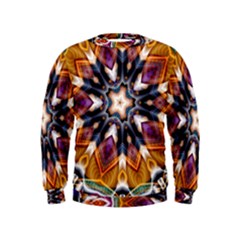 Kaleidoscope Pattern Kaleydograf Kids  Sweatshirt by Simbadda