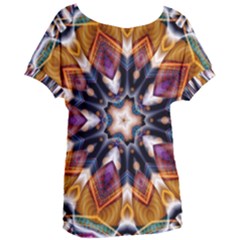 Kaleidoscope Pattern Kaleydograf Women s Oversized Tee by Simbadda