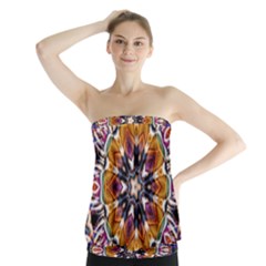 Kaleidoscope Pattern Kaleydograf Strapless Top by Simbadda