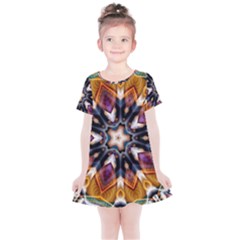 Kaleidoscope Pattern Kaleydograf Kids  Simple Cotton Dress