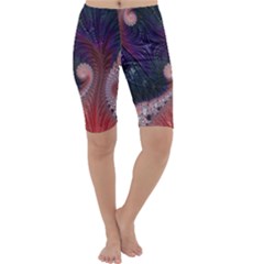 Fractal Art Artwork Design Cropped Leggings  by Simbadda