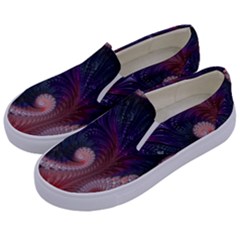 Fractal Art Artwork Design Kids  Canvas Slip Ons by Simbadda