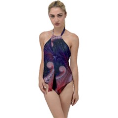 Fractal Art Artwork Design Go With The Flow One Piece Swimsuit